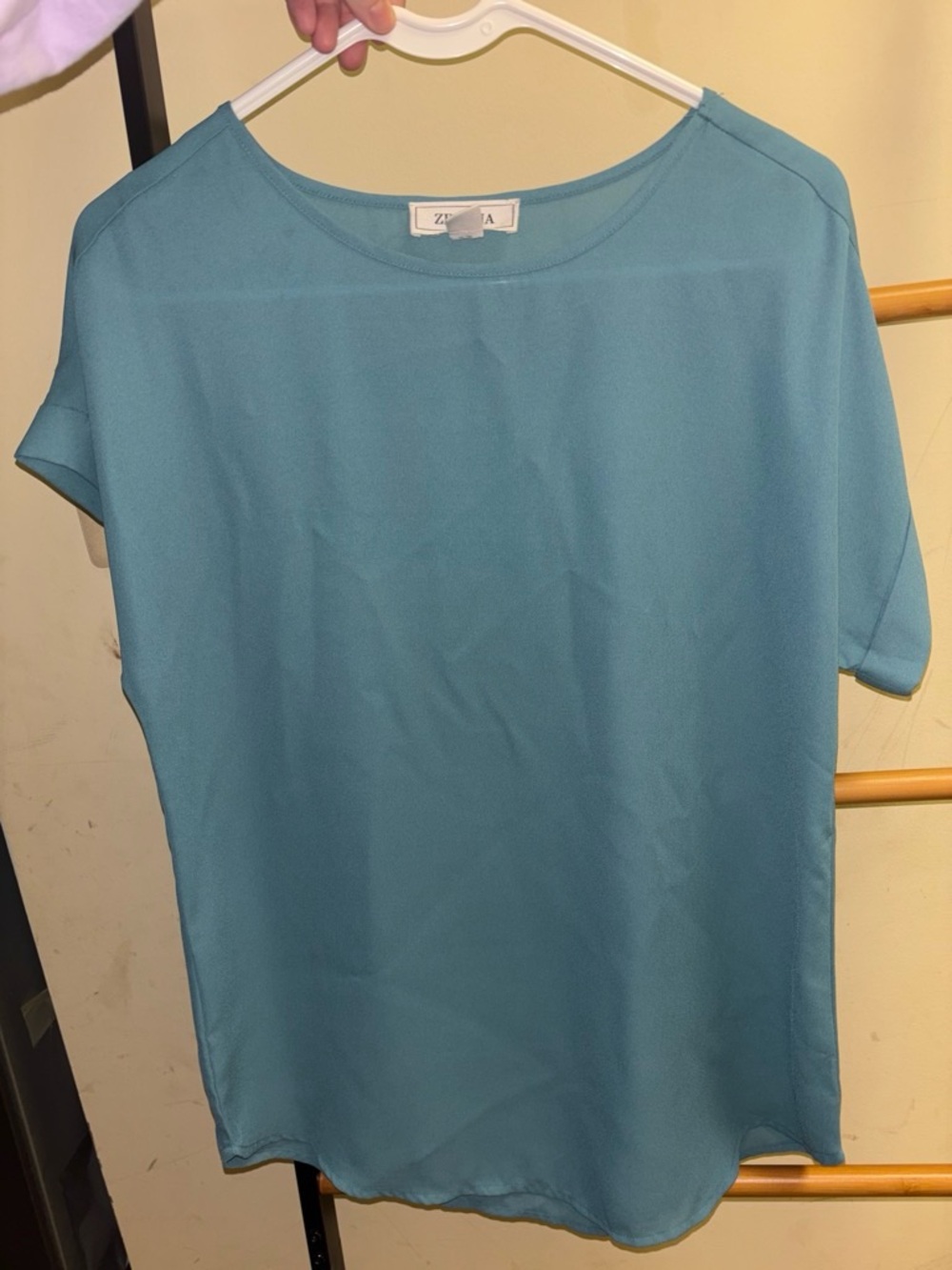 Zenana Outfitters Teal Short-Sleeve Top